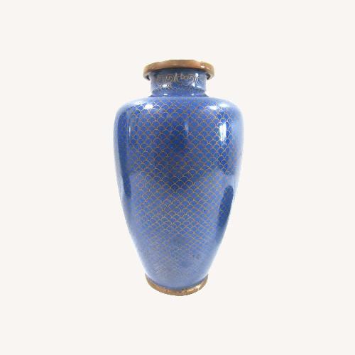 Used Antique Chinese Blue Fish Scale Cloisonne Vases for sale on AptDeco