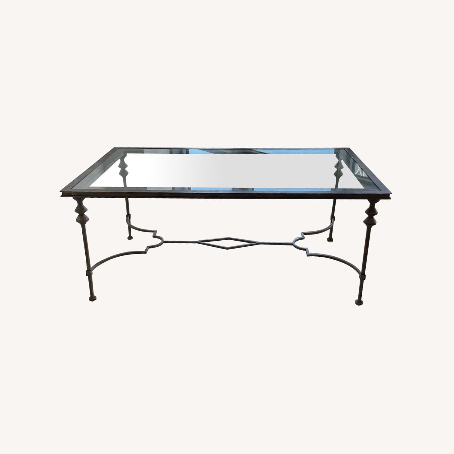 Metal and Glass Coffee Table - image-0