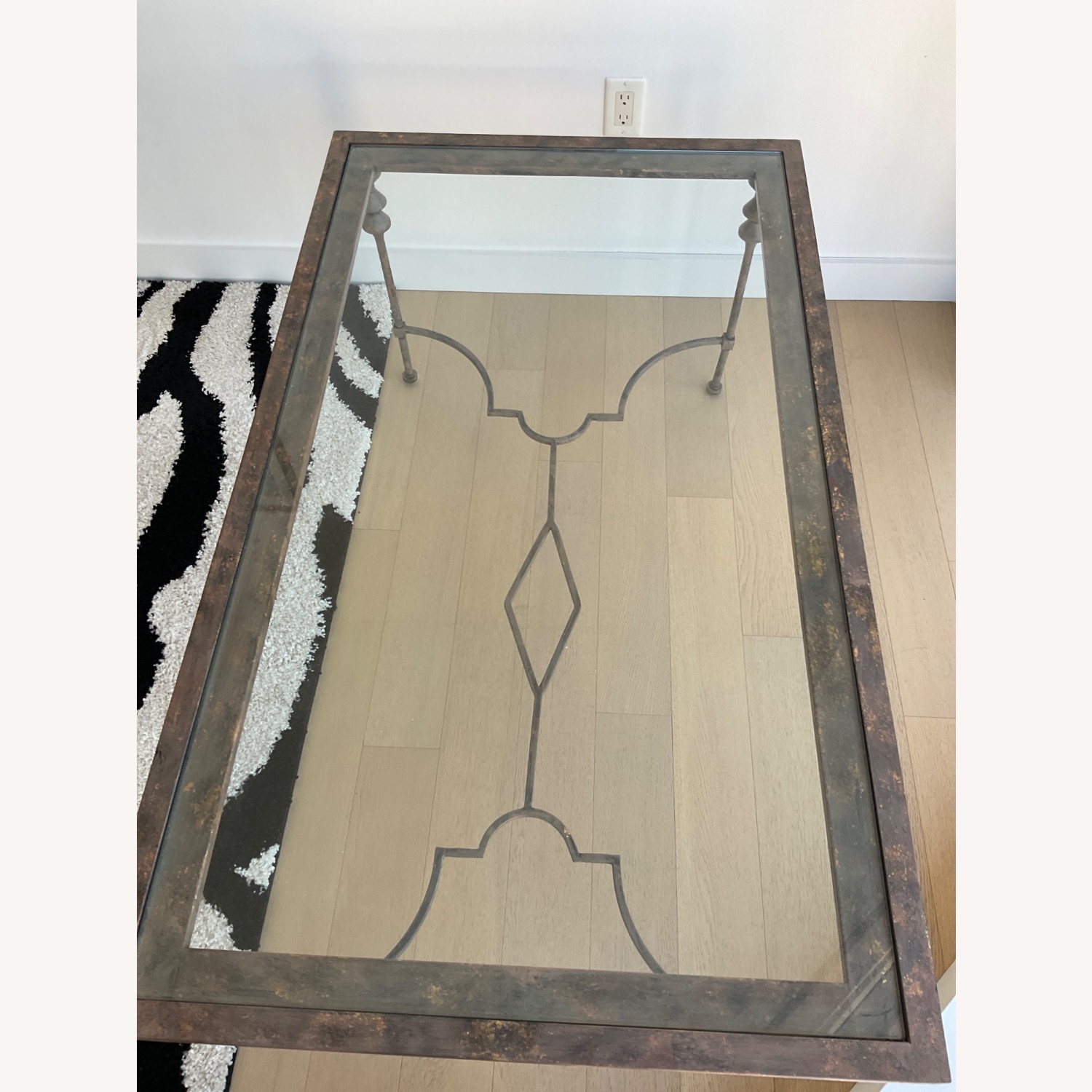 Metal and Glass Coffee Table - image-7