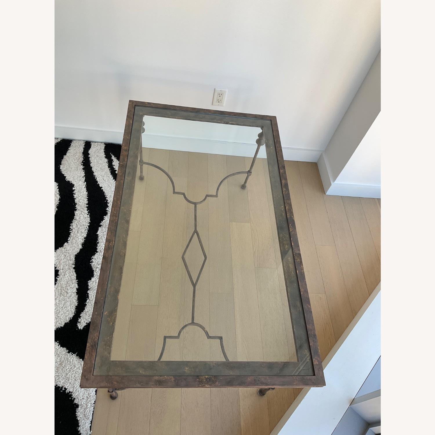 Metal and Glass Coffee Table - image-3