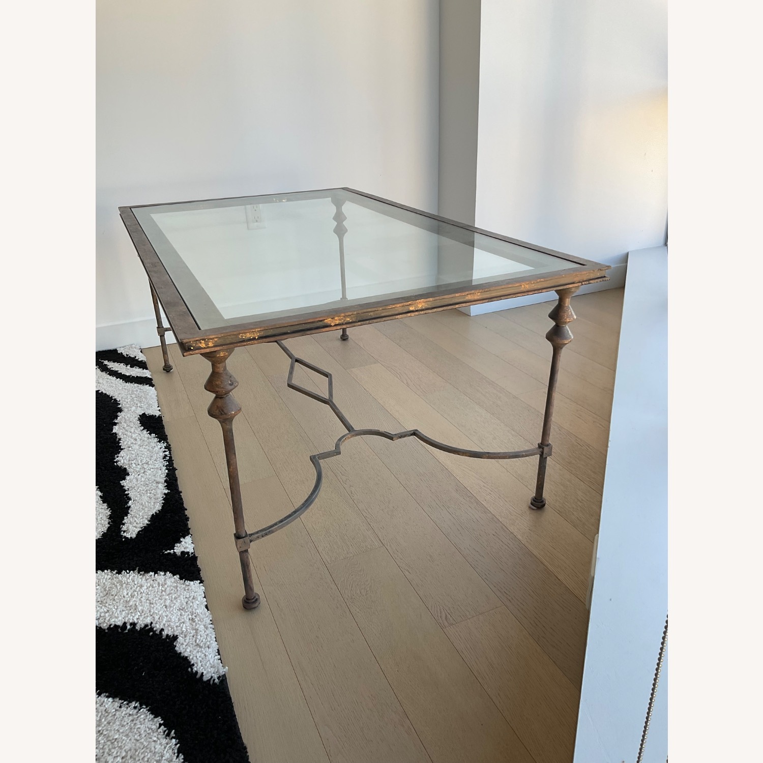 Metal and Glass Coffee Table - image-2