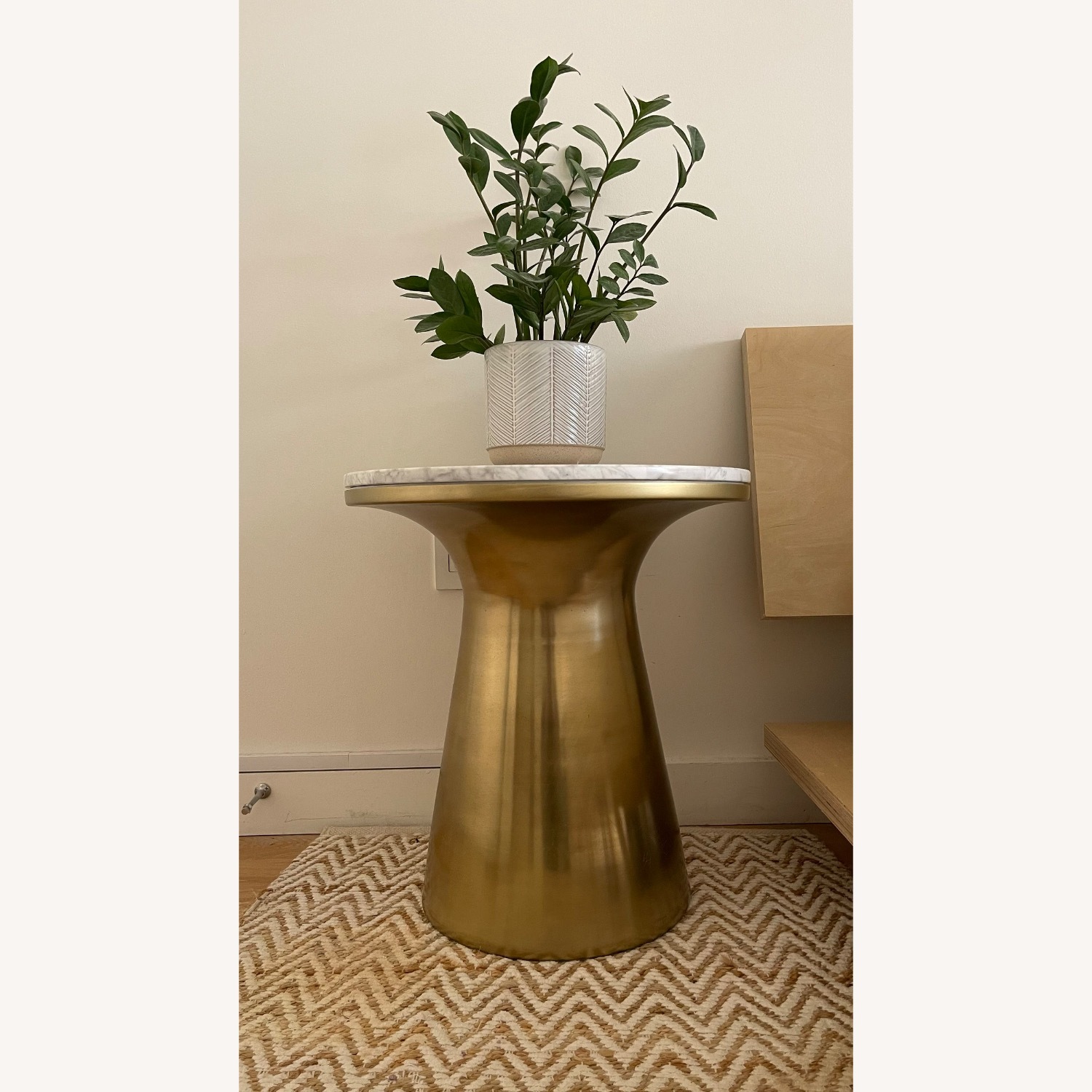 West Elm Pedestal Side Table - image-1