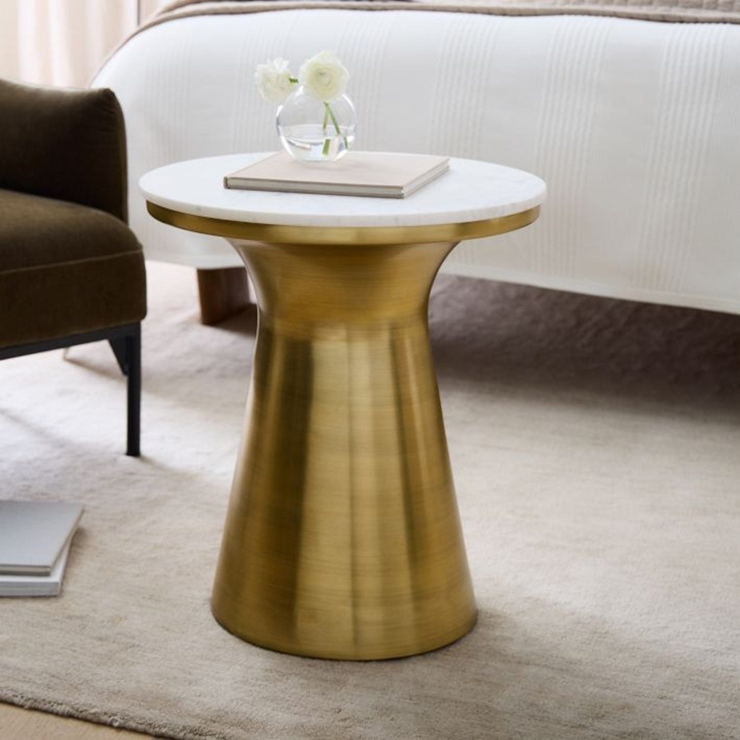 West Elm Pedestal Side Table - image-5