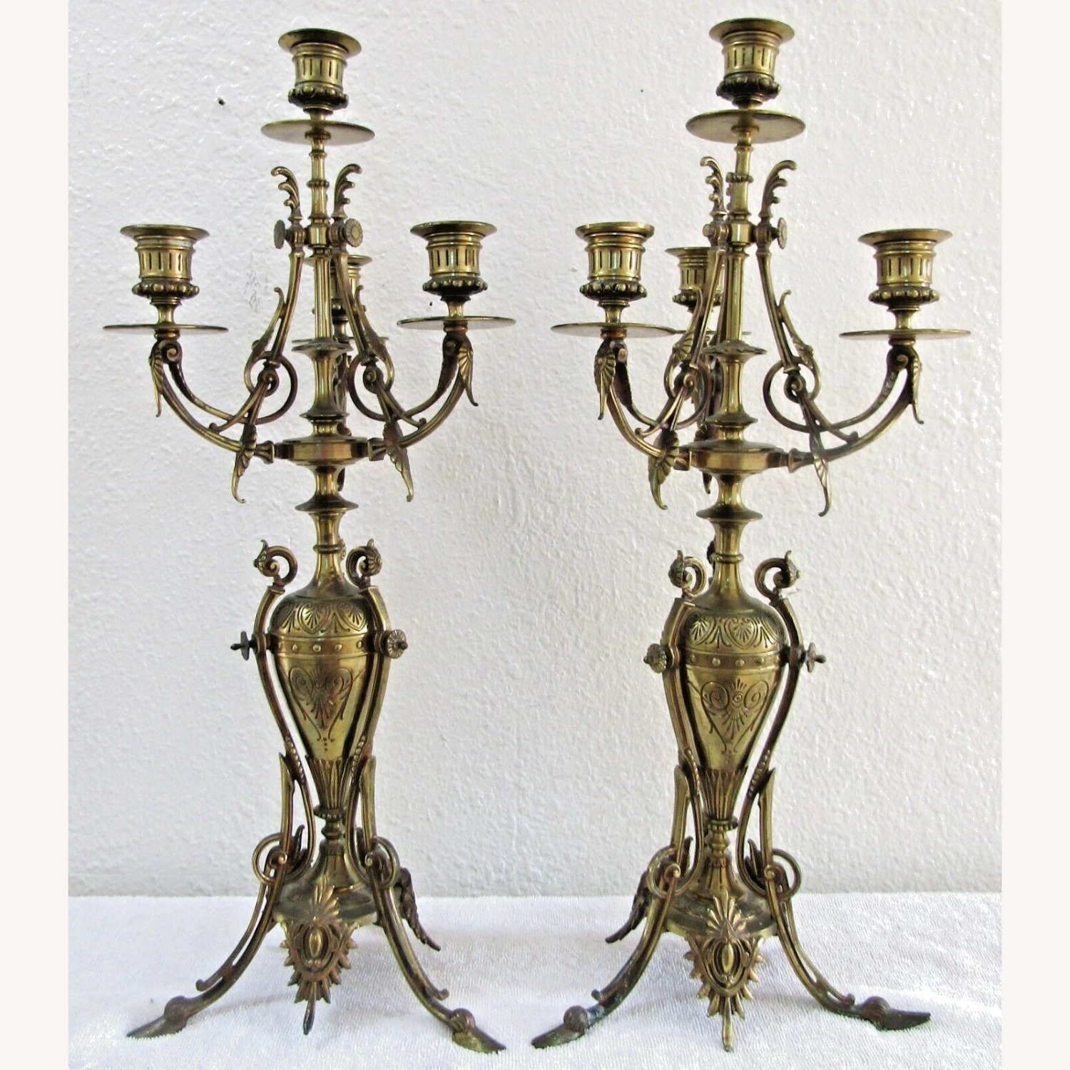 Pair of 19th Century French Empire Candelabras - image-1