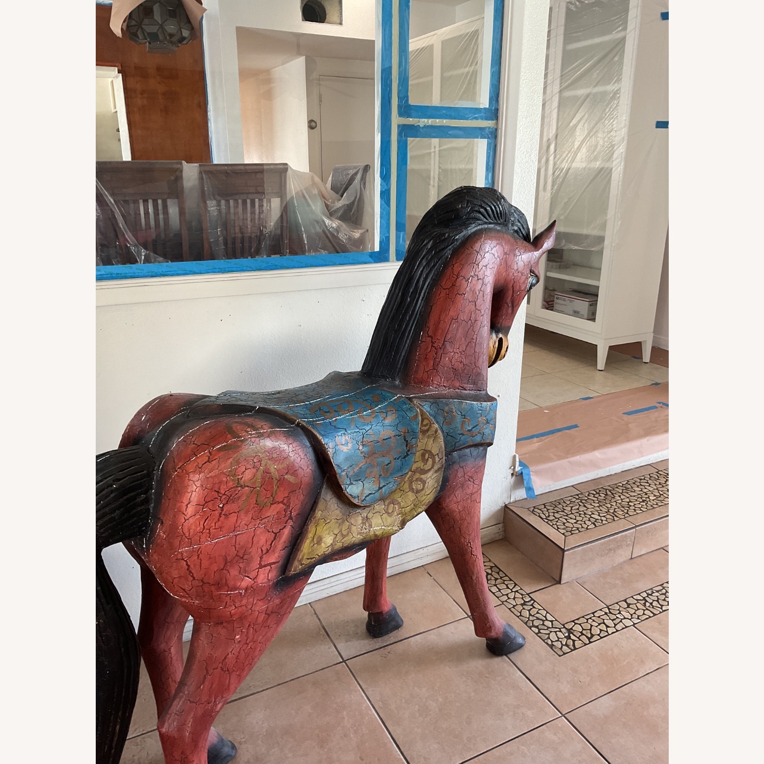 Hand Carved Solid Wood Horse - image-2