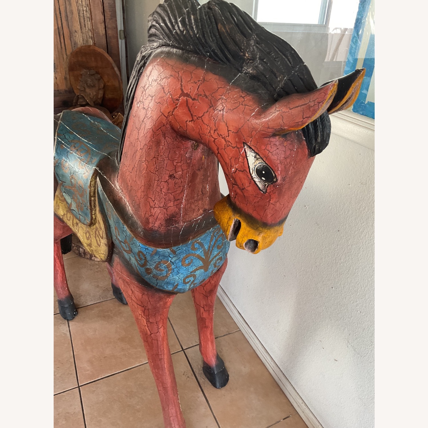 Hand Carved Solid Wood Horse - image-3