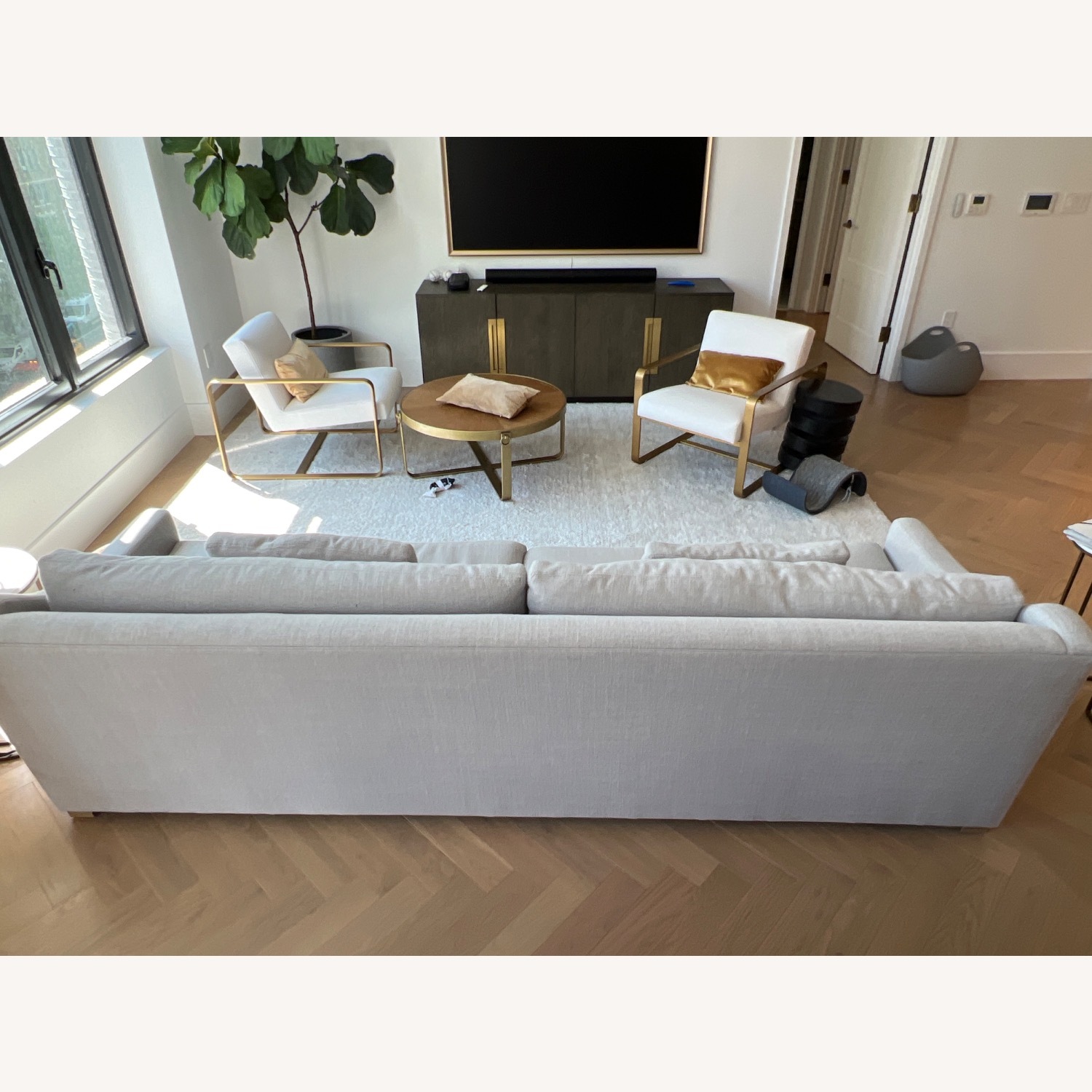 RH 9’ Belgian Classic Slope Arm Sofa - image-1