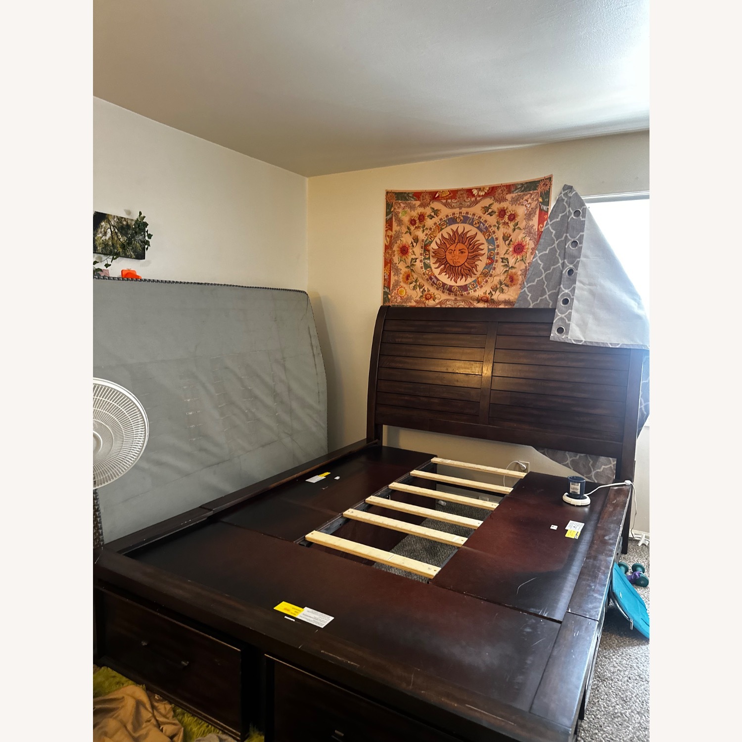 Hudson Dark Brown Queen Bed - image-2