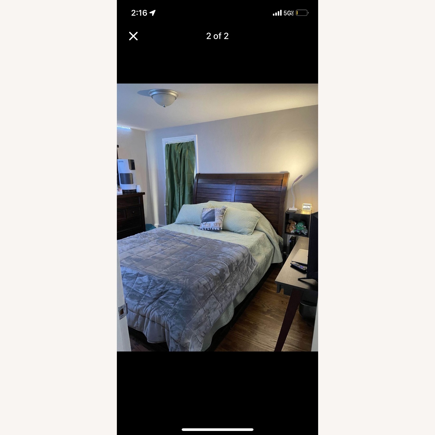 Hudson Dark Brown Queen Bed - image-1