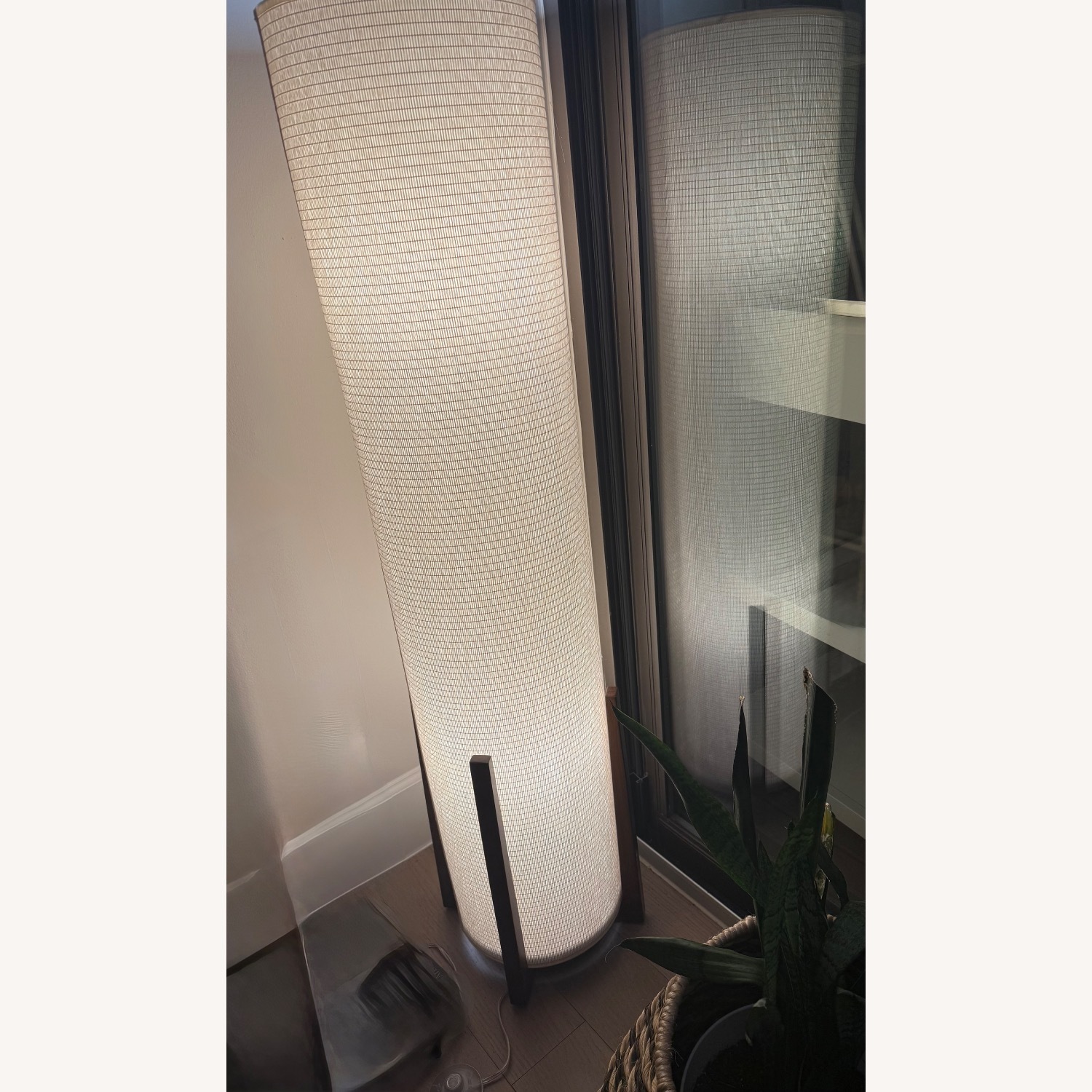 Crate & Barrel Weave Natural Floor Lamp 47" - image-3