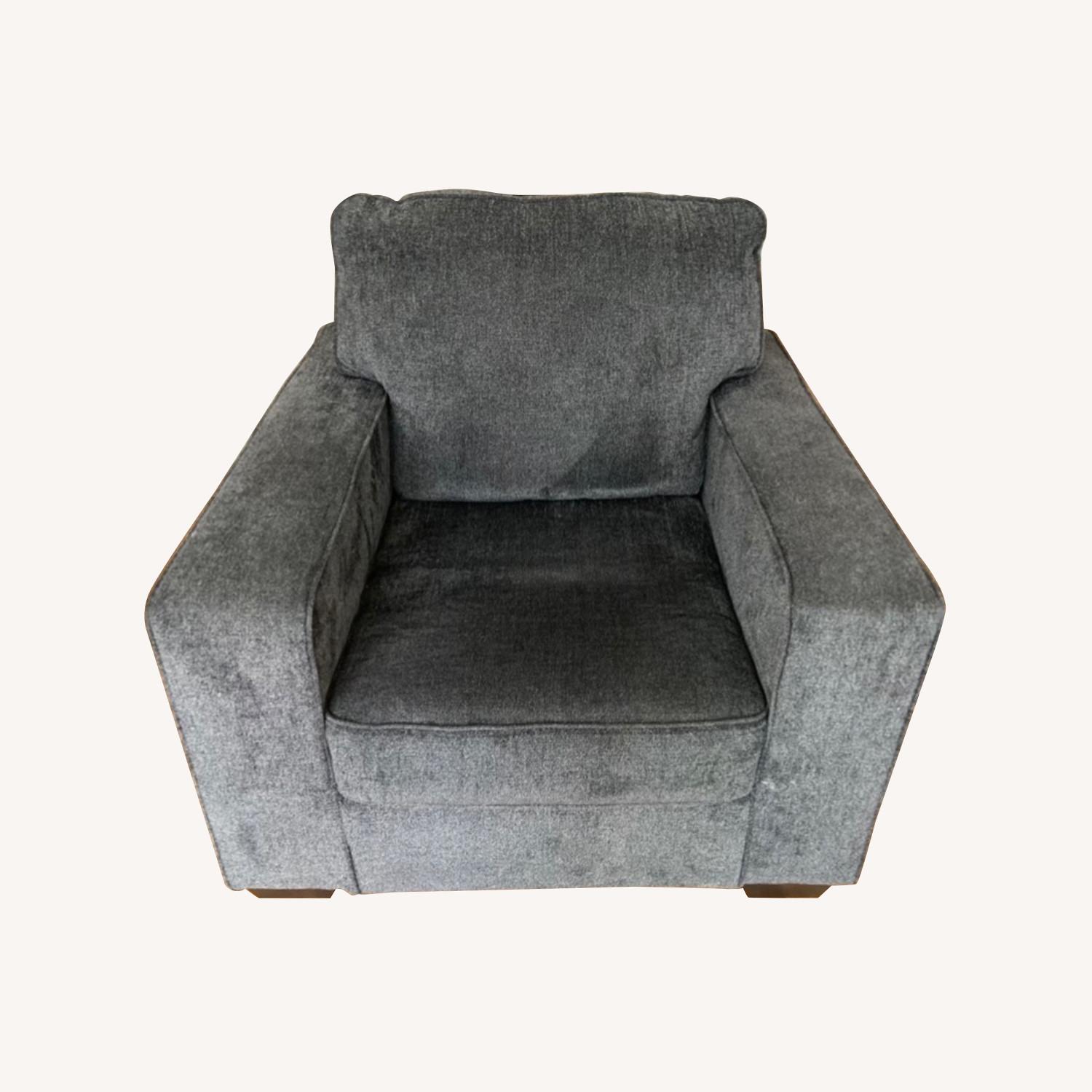 Raymour & Flanigan Slate Adelson Grey Chair - image-0