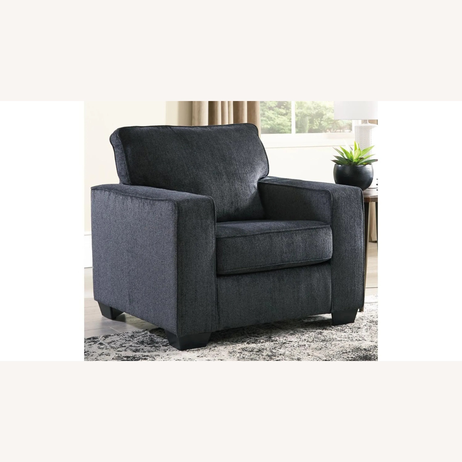 Raymour & Flanigan Slate Adelson Grey Chair - image-4