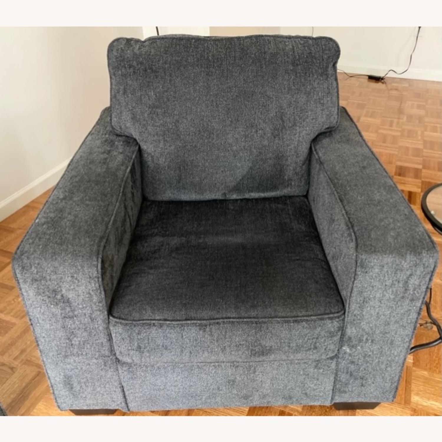 Raymour & Flanigan Slate Adelson Grey Chair - image-1