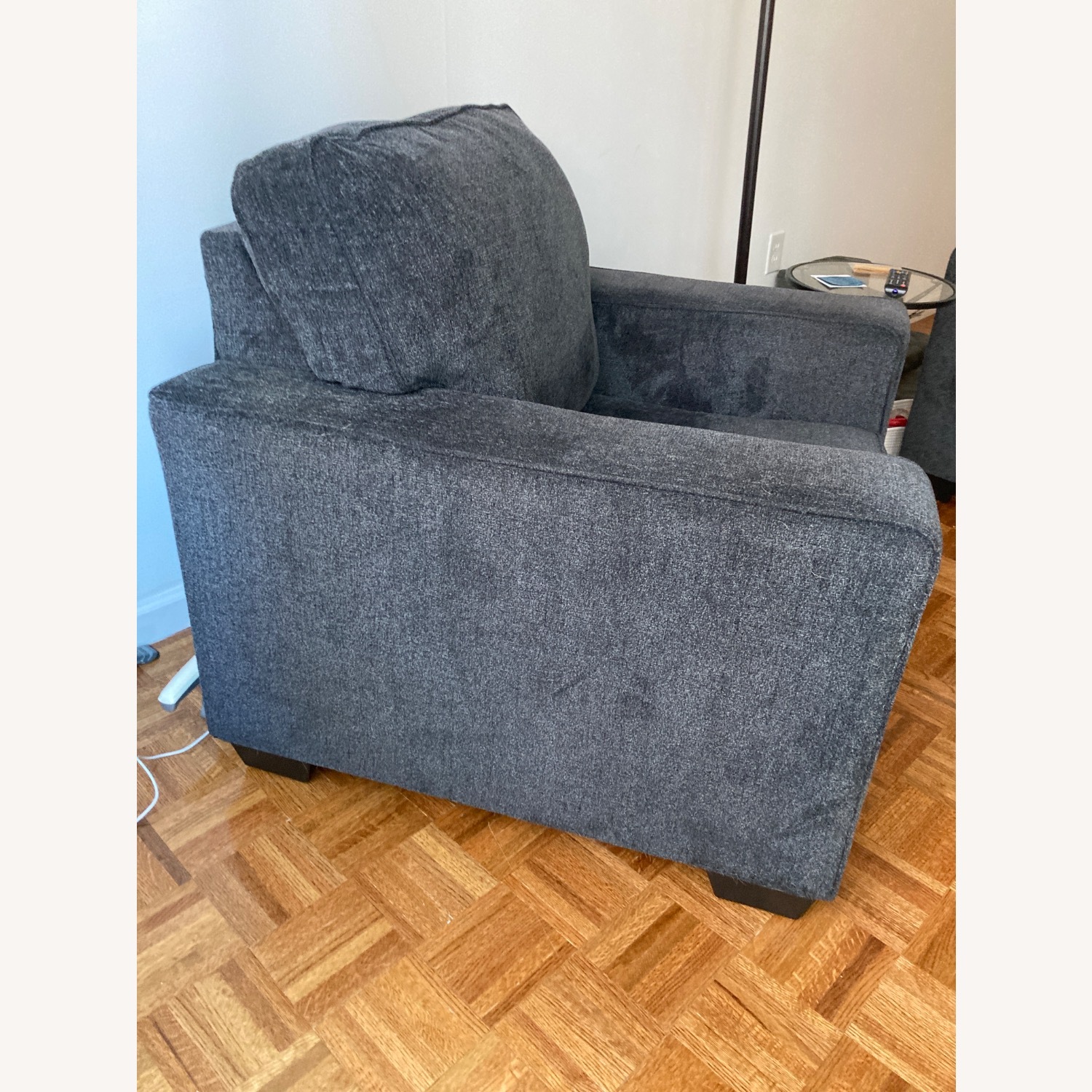 Raymour & Flanigan Slate Adelson Grey Chair - image-2