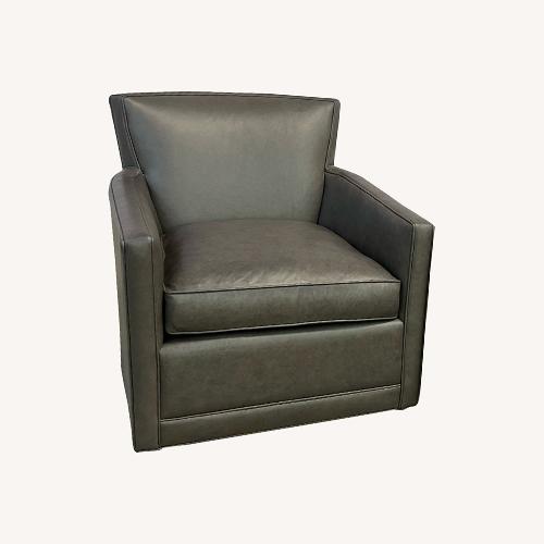 Used Arhaus Rudy Leather Swivel Chair Set for sale on AptDeco