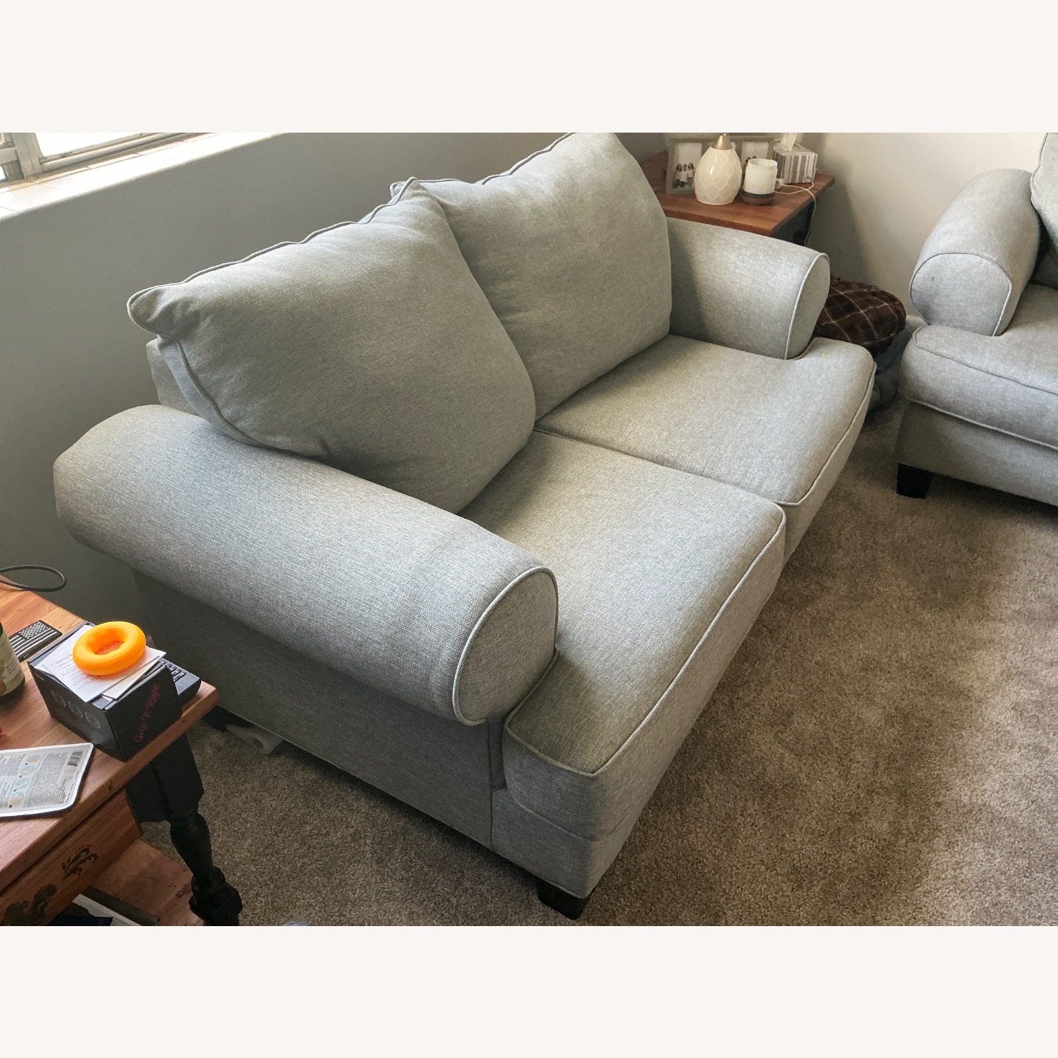 Raymour & Flanigan Loveseat 2 Cushion - image-3