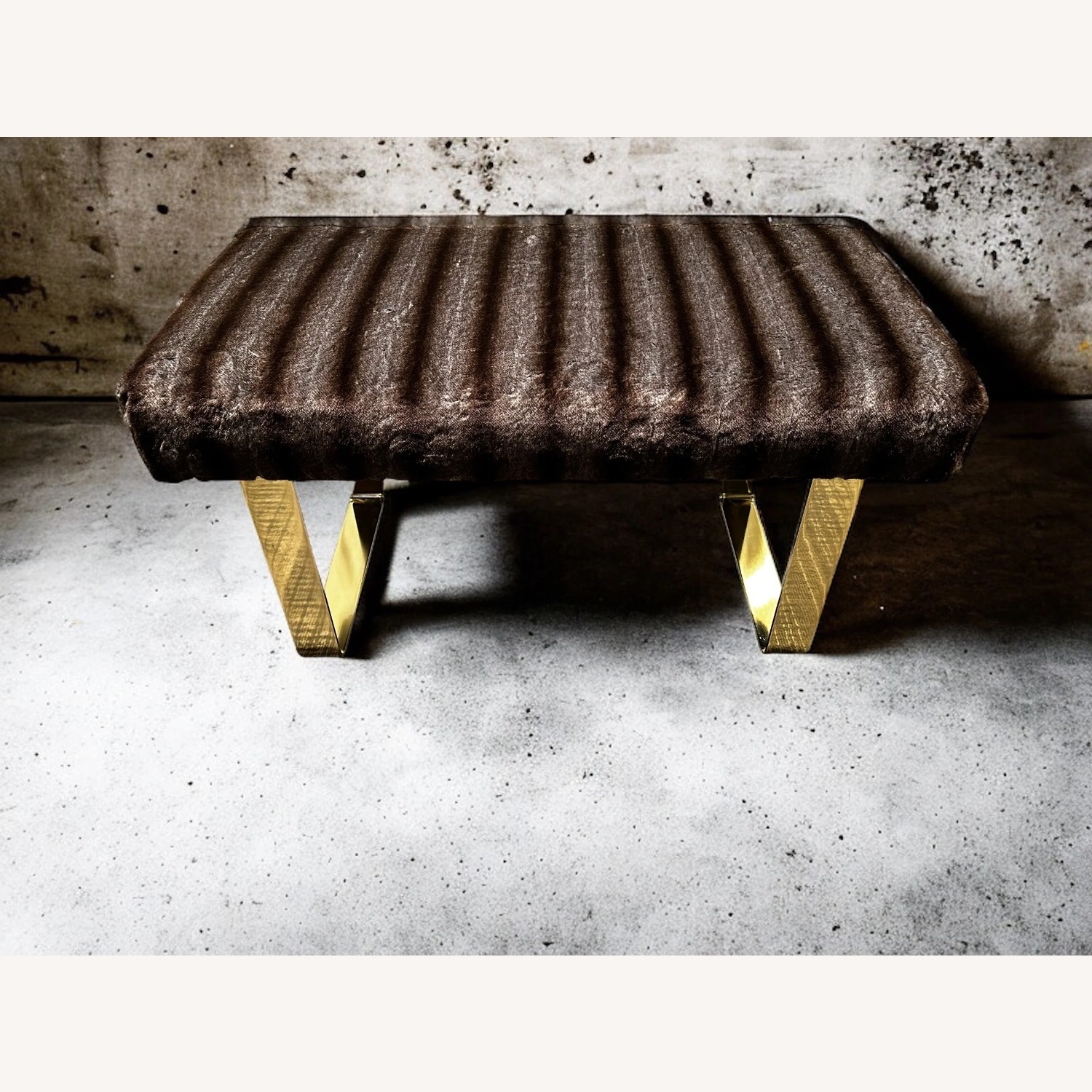 Faux Fur Modernist Bench - image-4