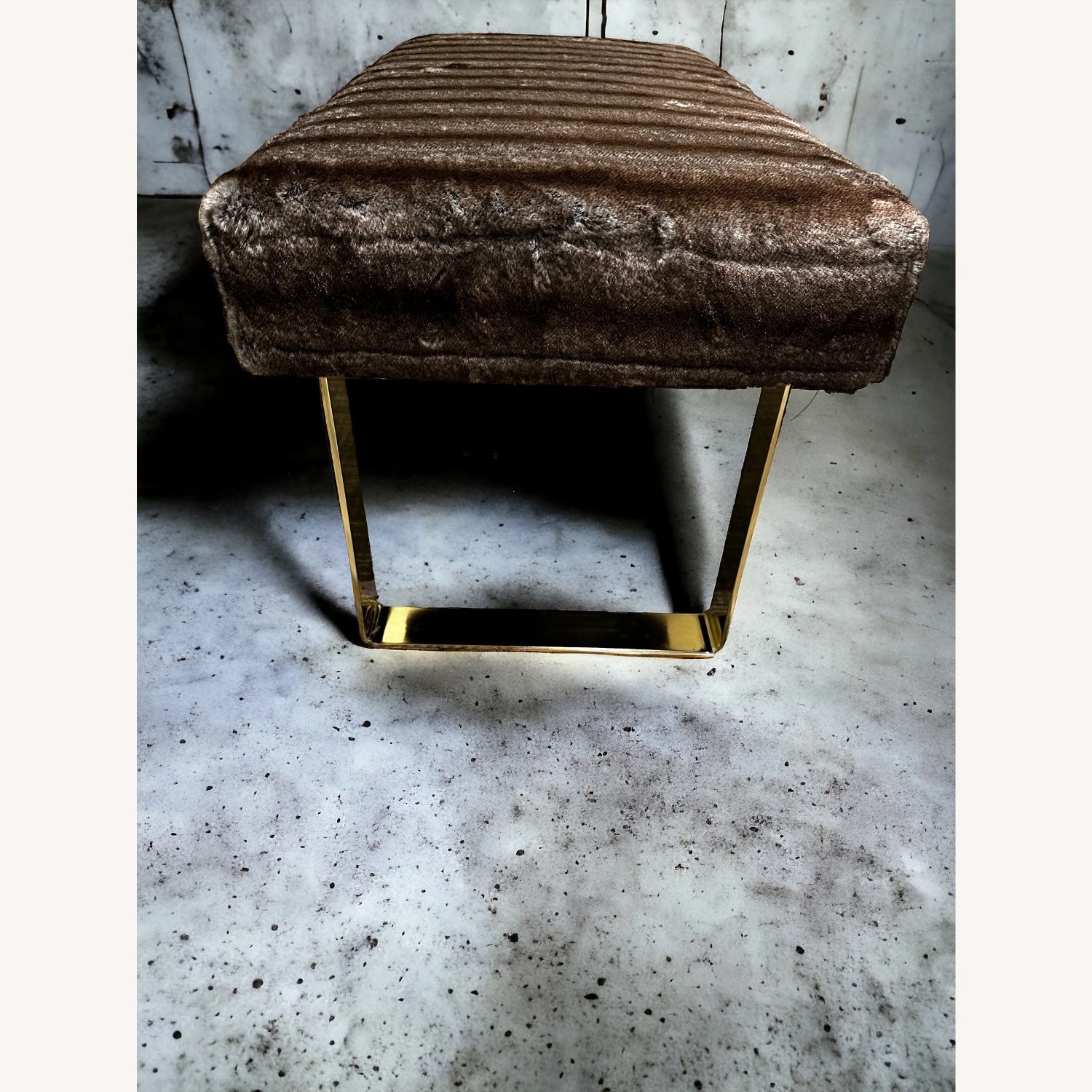 Faux Fur Modernist Bench - image-3