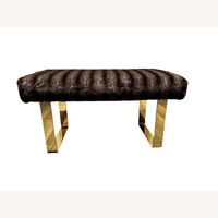Faux Fur Modernist Bench