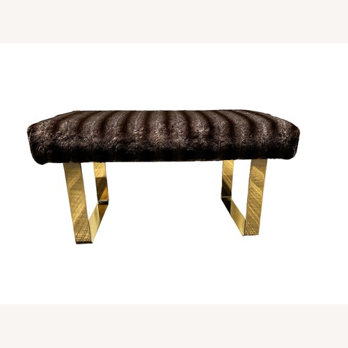 Used Faux Fur Modernist Bench for sale on AptDeco