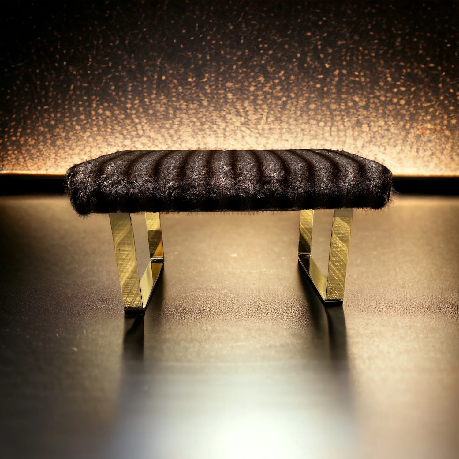 Faux Fur Modernist Bench - image-1