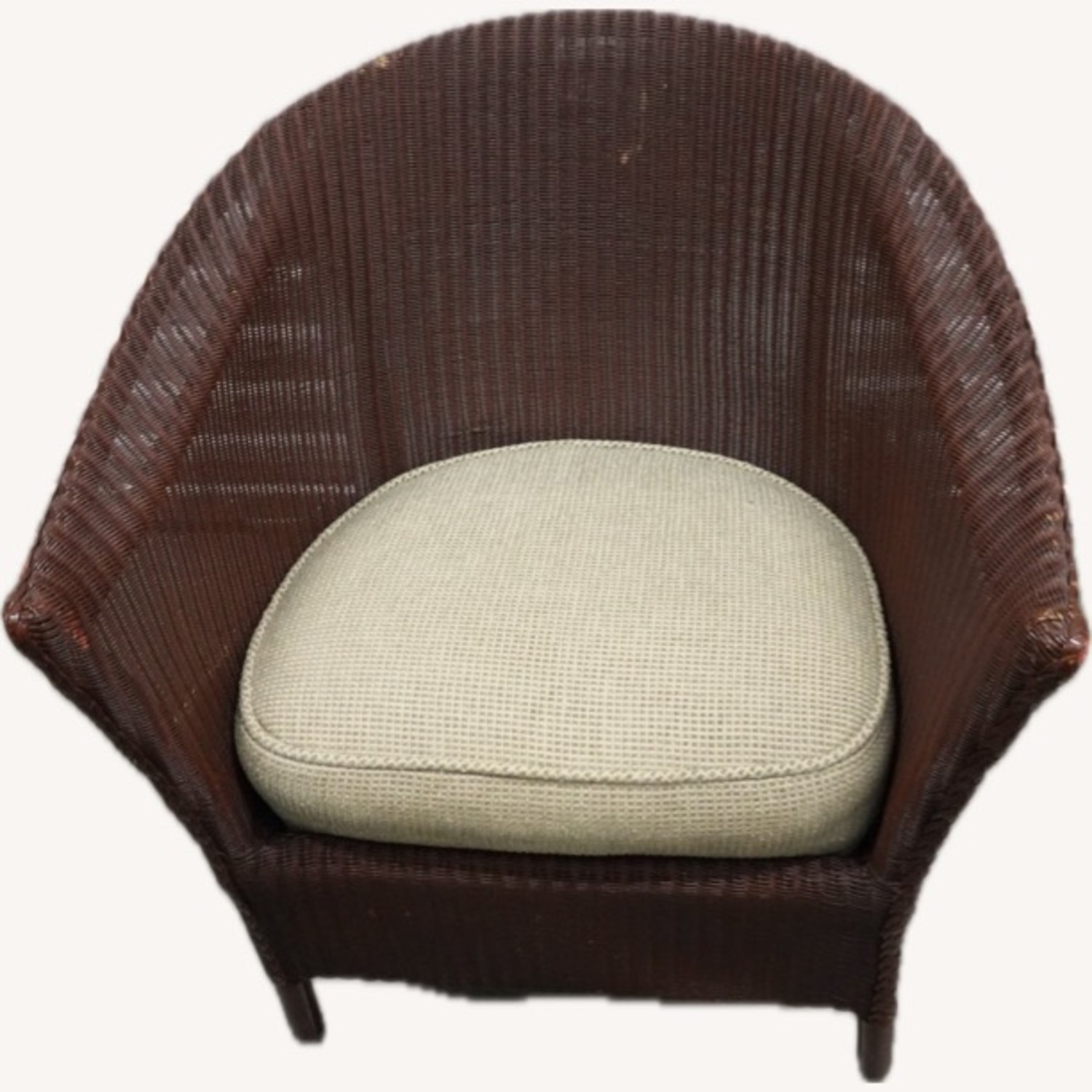 Contemporary Wicker Barrel Chair - image-0