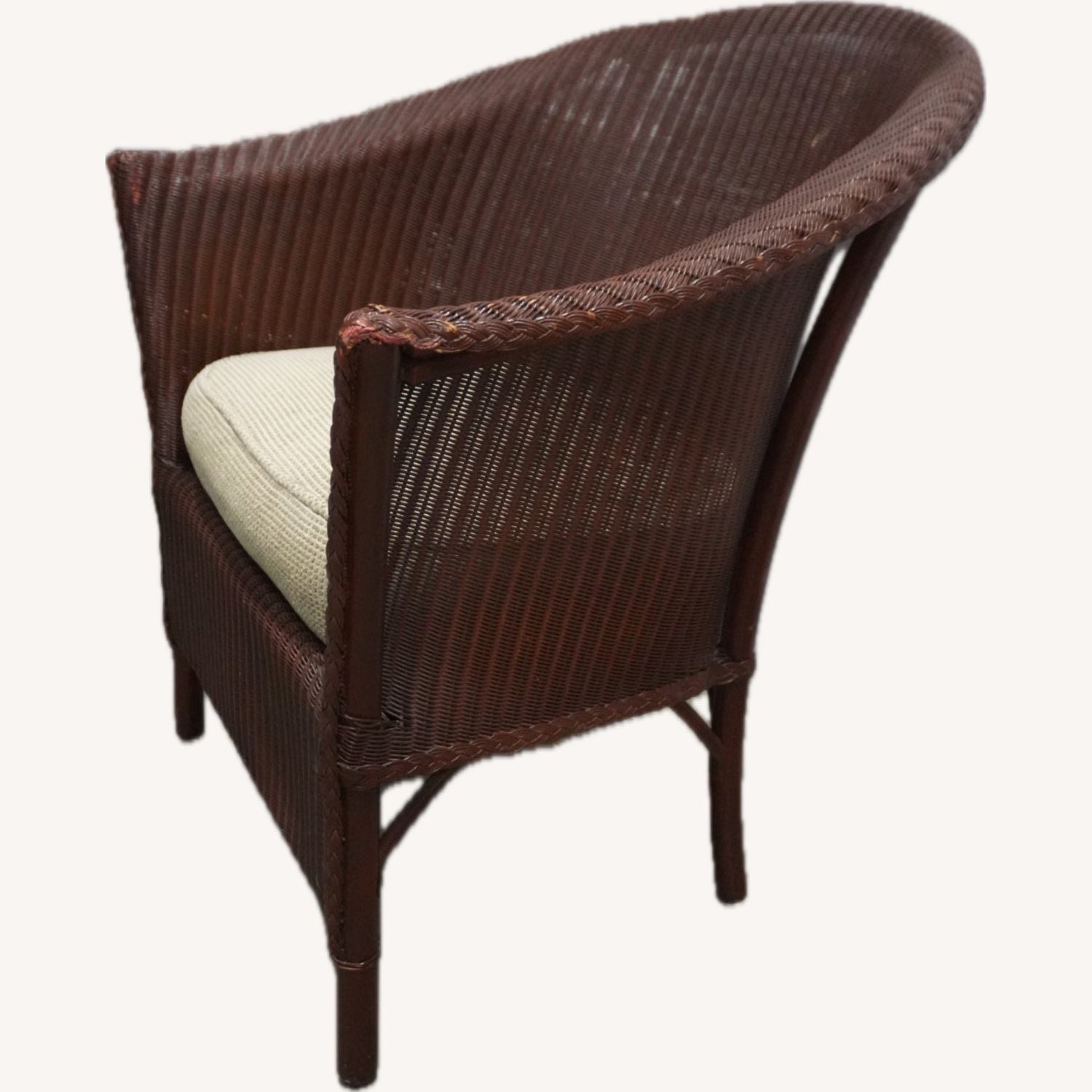 Contemporary Wicker Barrel Chair - image-1