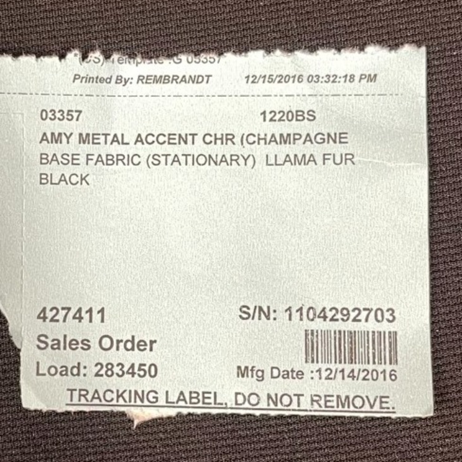 Jonathan Louis Faux Fur Black Chair Set of 2 - image-9