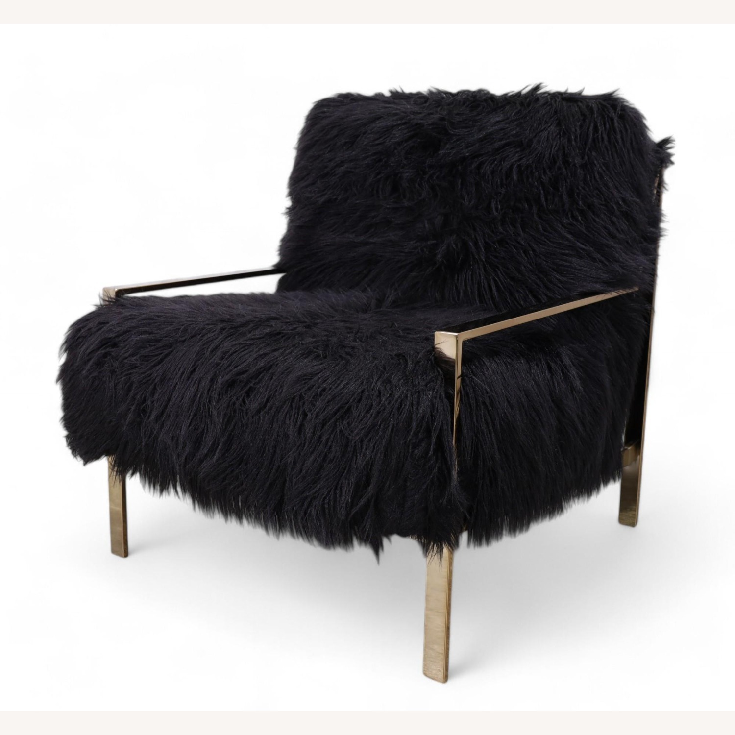 Jonathan Louis Faux Fur Black Chair Set of 2 - image-2