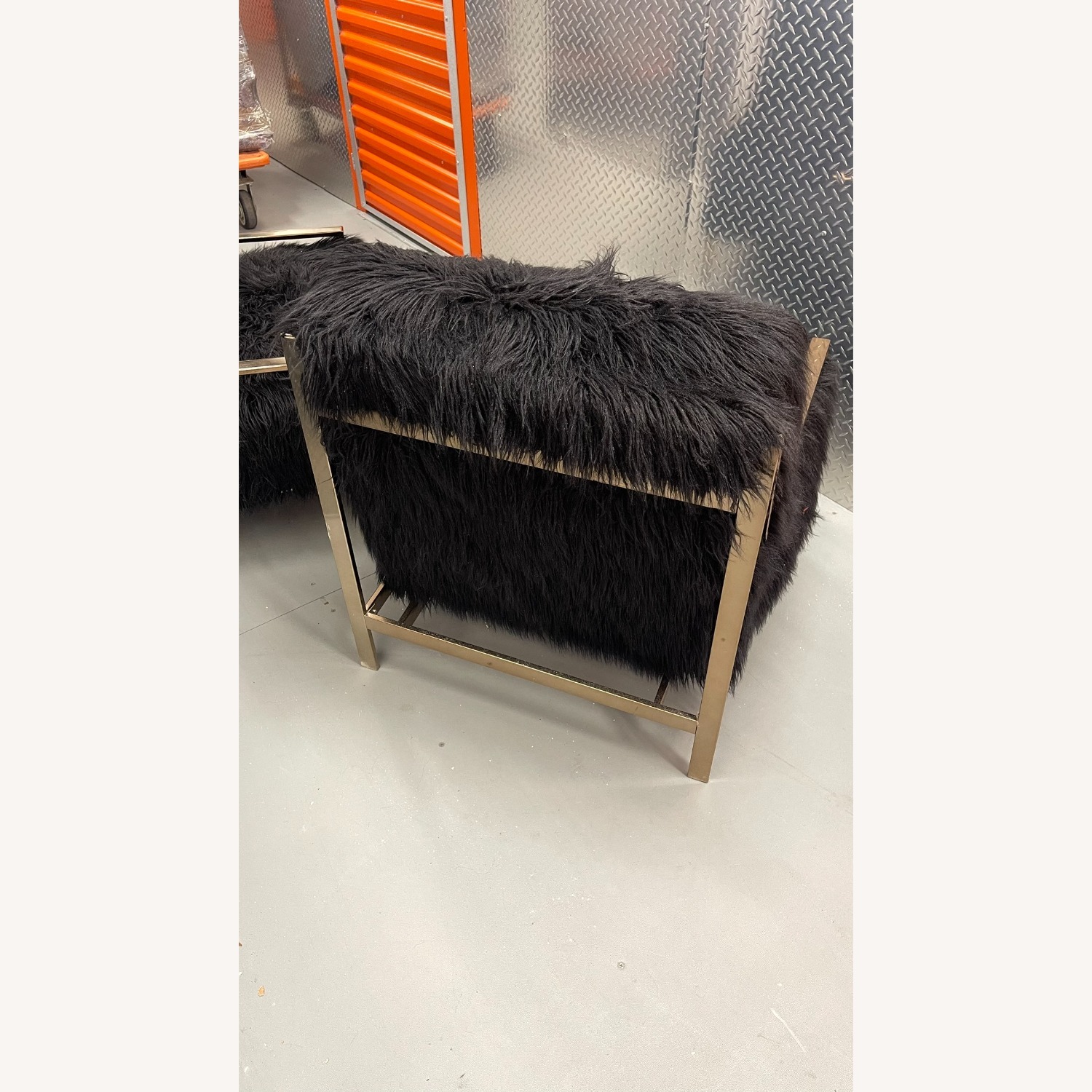 Jonathan Louis Faux Fur Black Chair Set of 2 - image-7