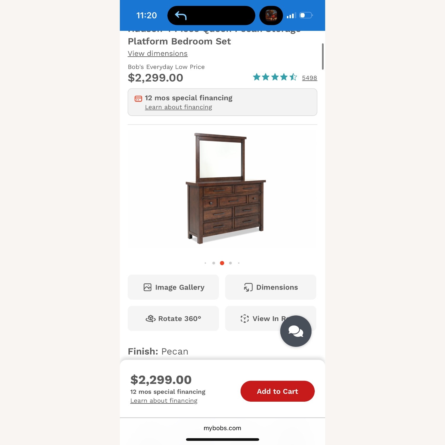 Hudson Pecan 9 Drawer Dresser & Mirror - image-1