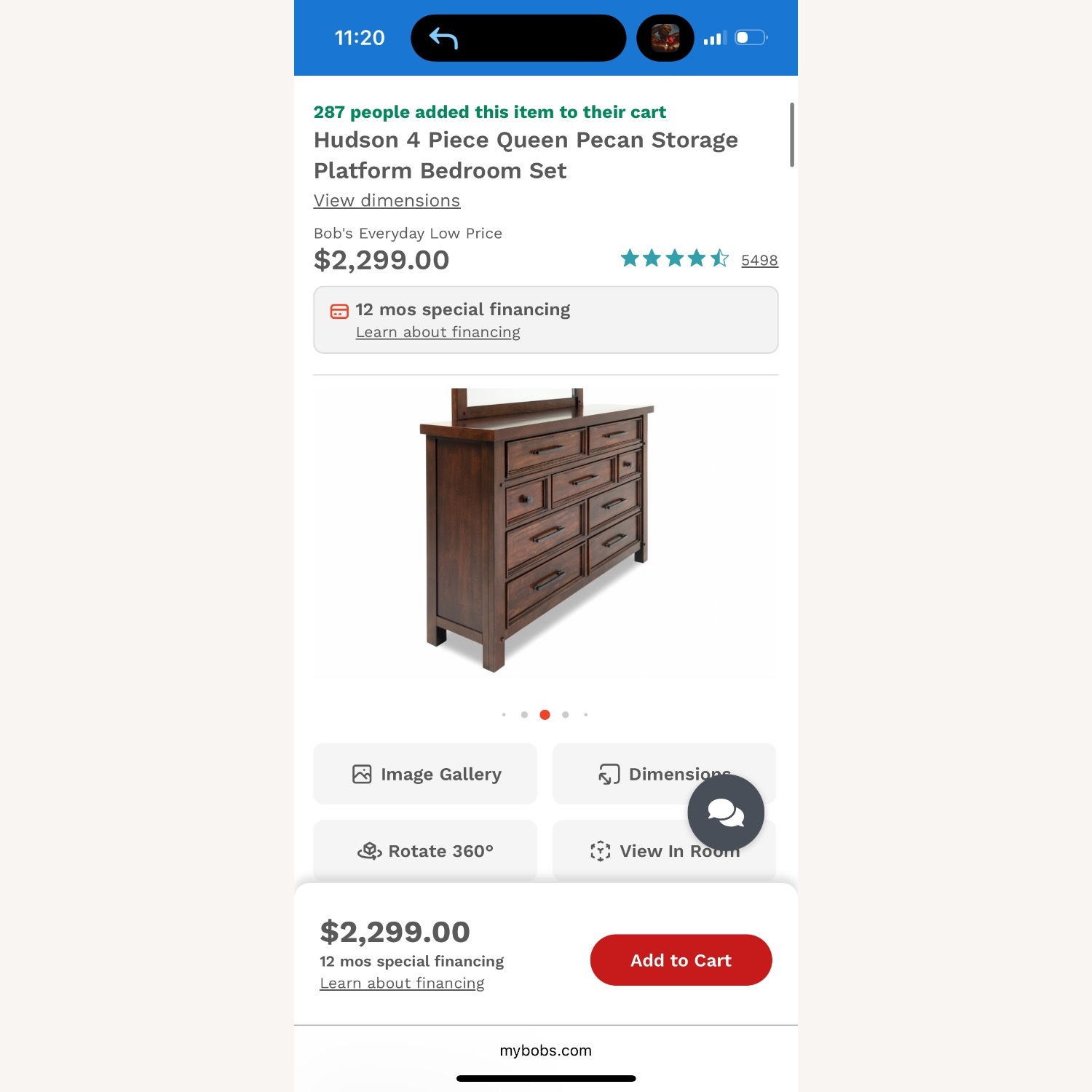 Hudson Pecan 9 Drawer Dresser & Mirror - image-2