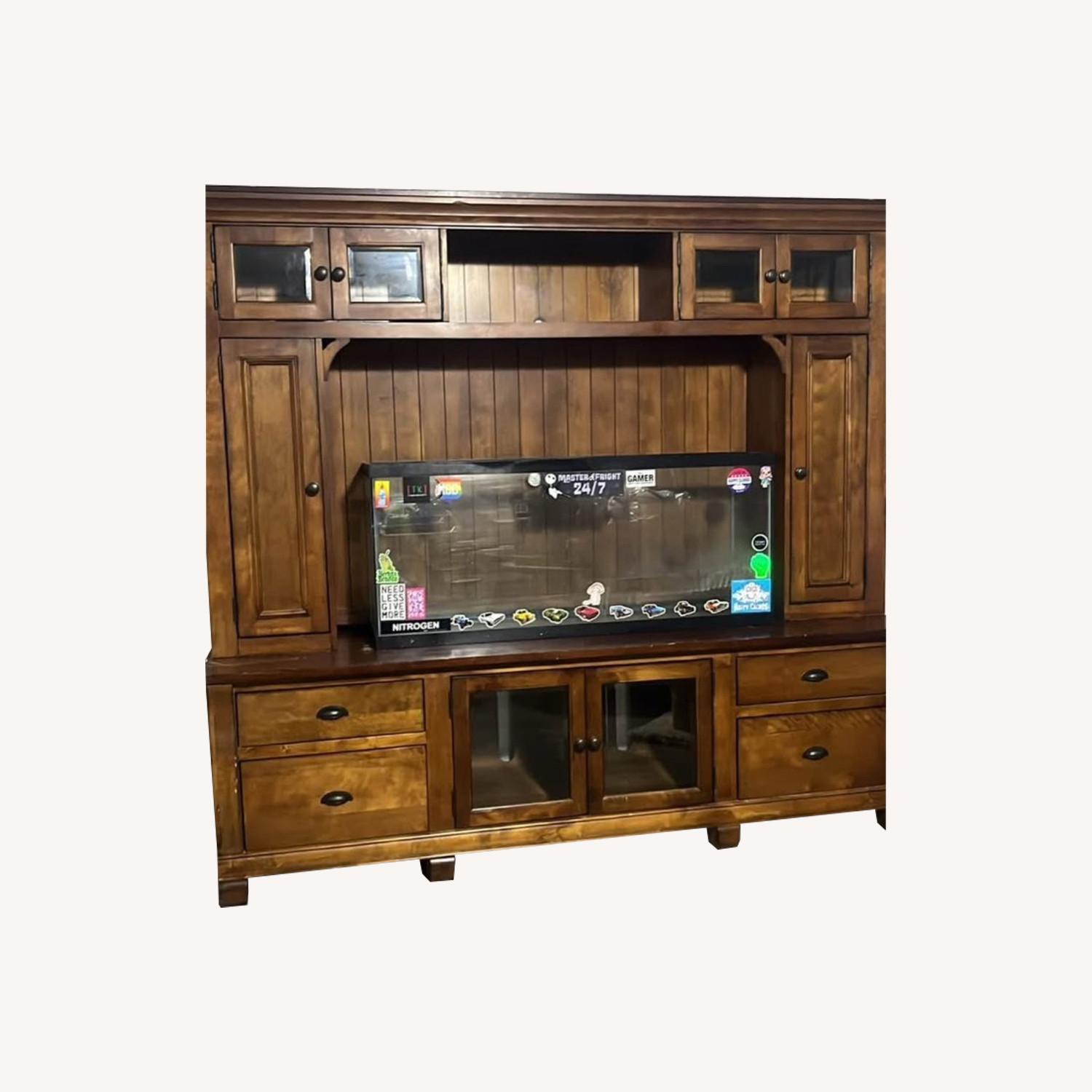 Wood Entertainment Center - image-0