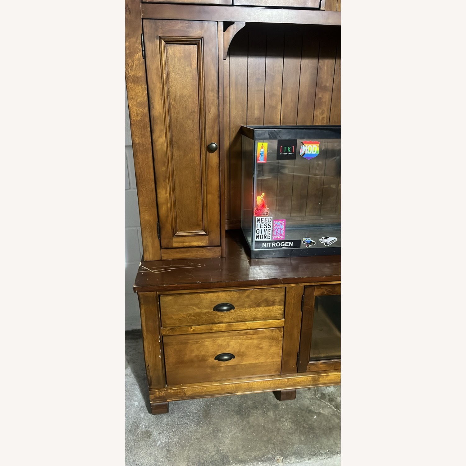 Wood Entertainment Center - image-3