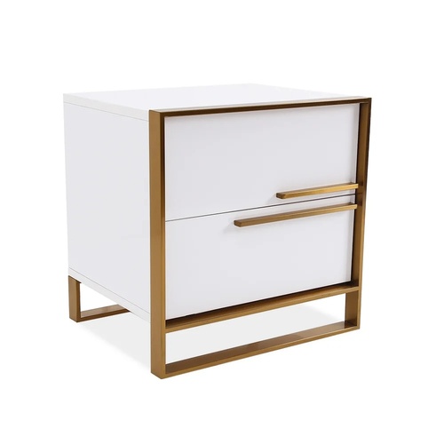 Used Minimalist Nightstand with 2 Drawers for sale on AptDeco