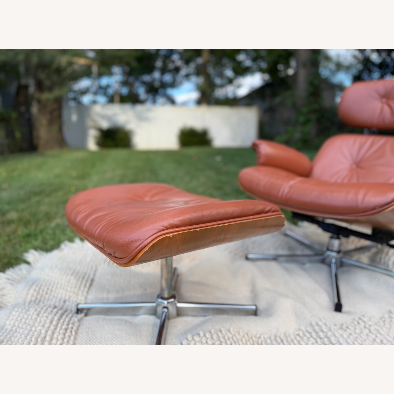 Cofemo Vintage Swivel / Rocker Chair & Ottoman Set - image-3