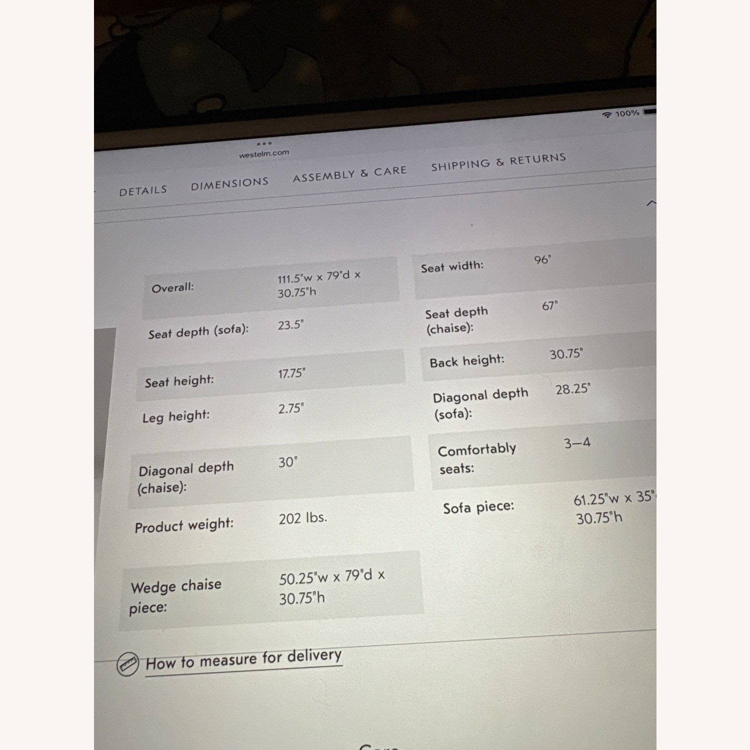 West Elm Laurent Leather  2 Piece Sectional - image-1