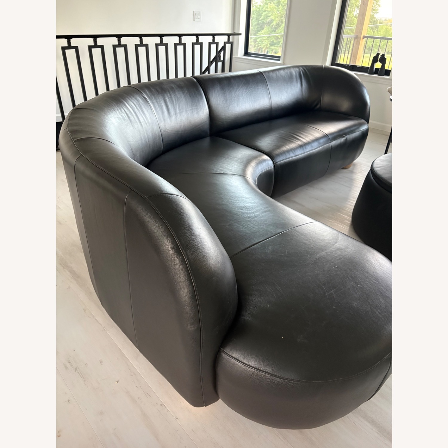 West Elm Laurent Leather  2 Piece Sectional - image-3