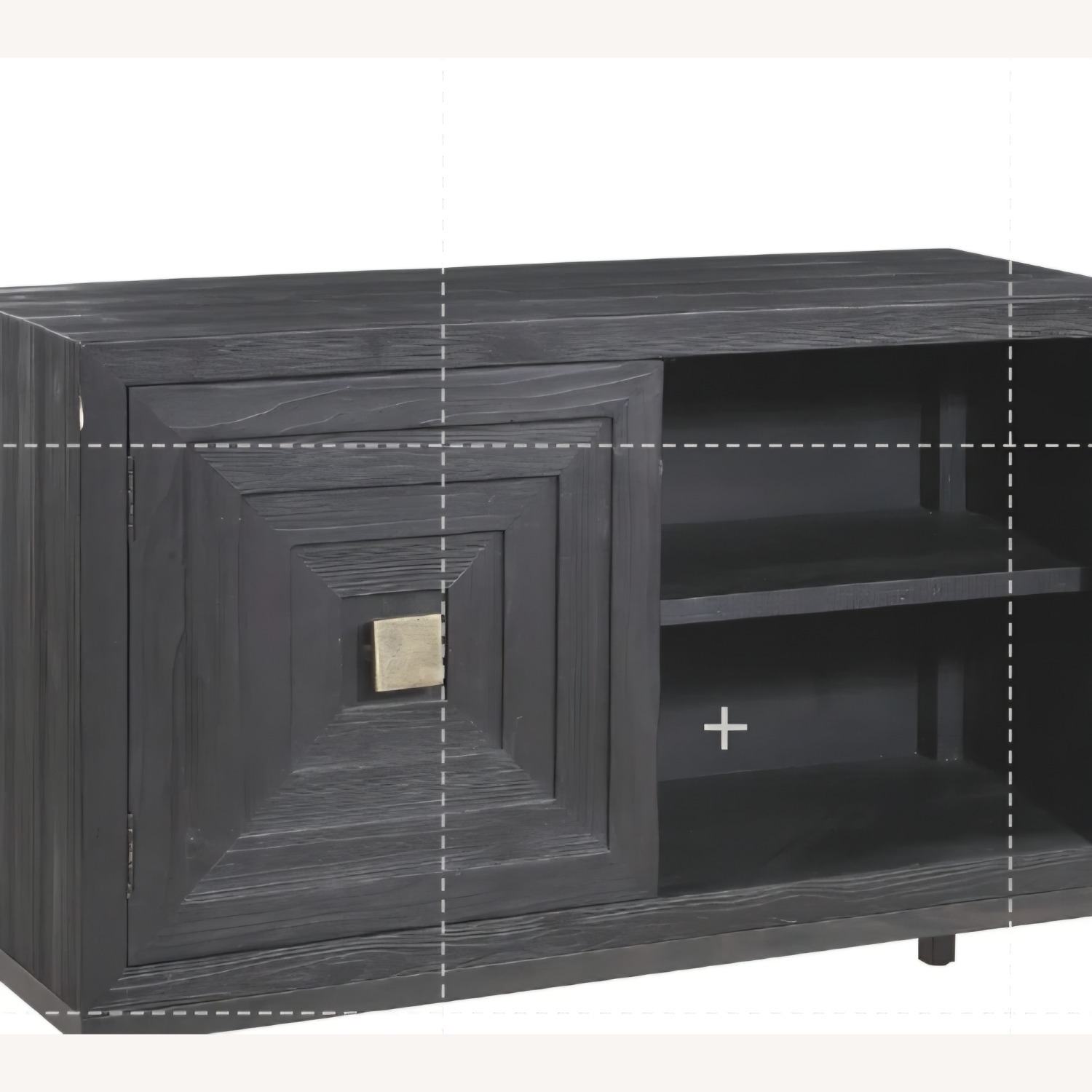 Joss & Main Black Geometric Delia 2-Door Cabinet - image-2