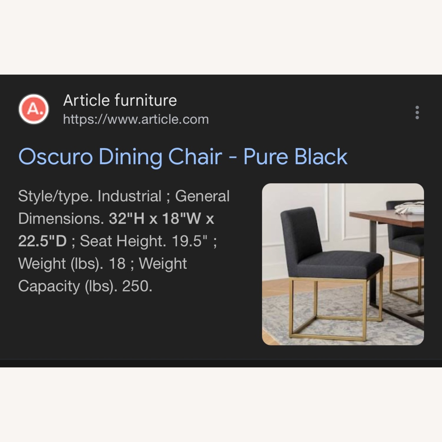Article Oscuro Dining Chairs - image-3