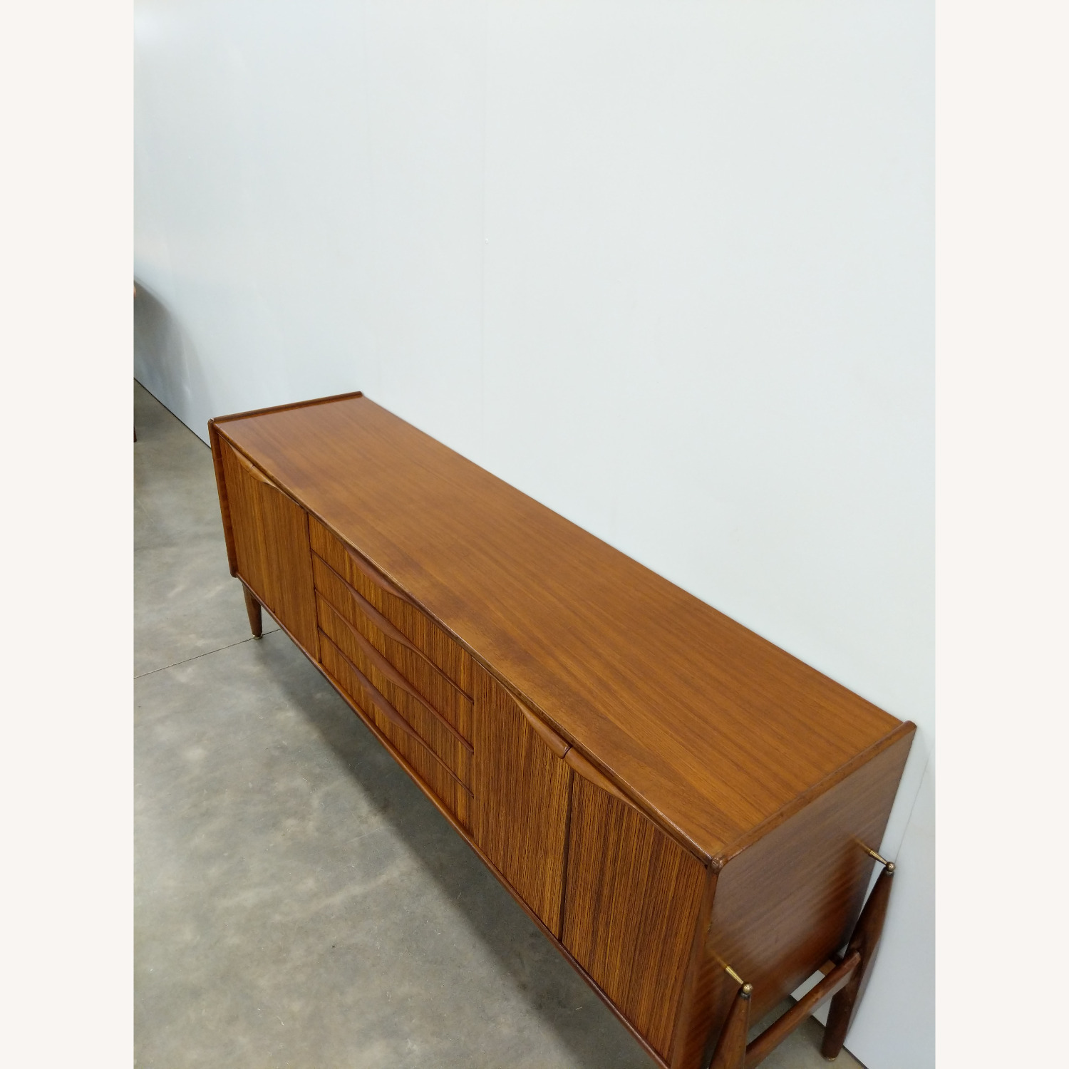 Vintage Mid Century Modern Zebrano Credenza - image-6