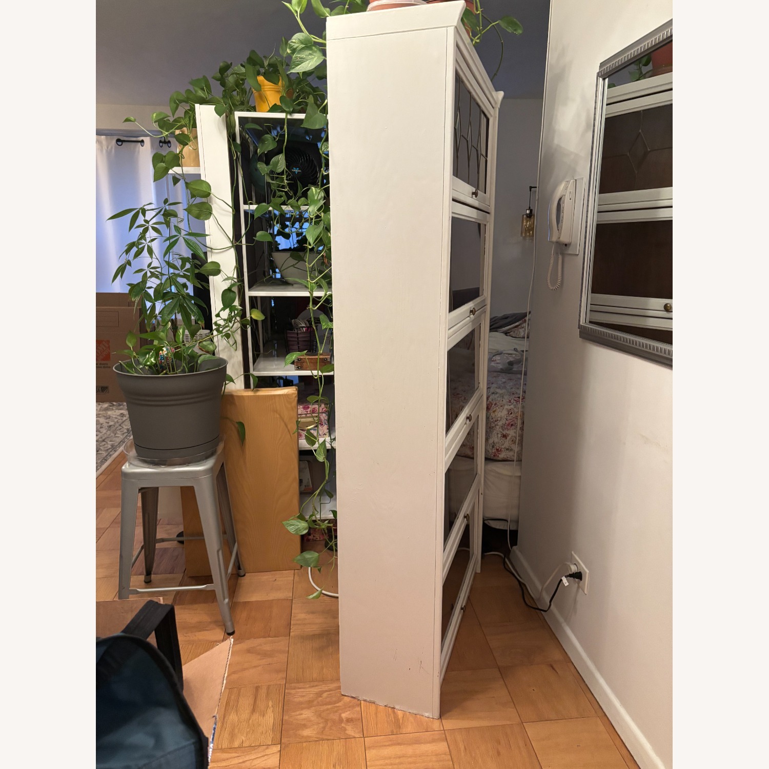 Oak Bookcase with Glass Doors - image-4