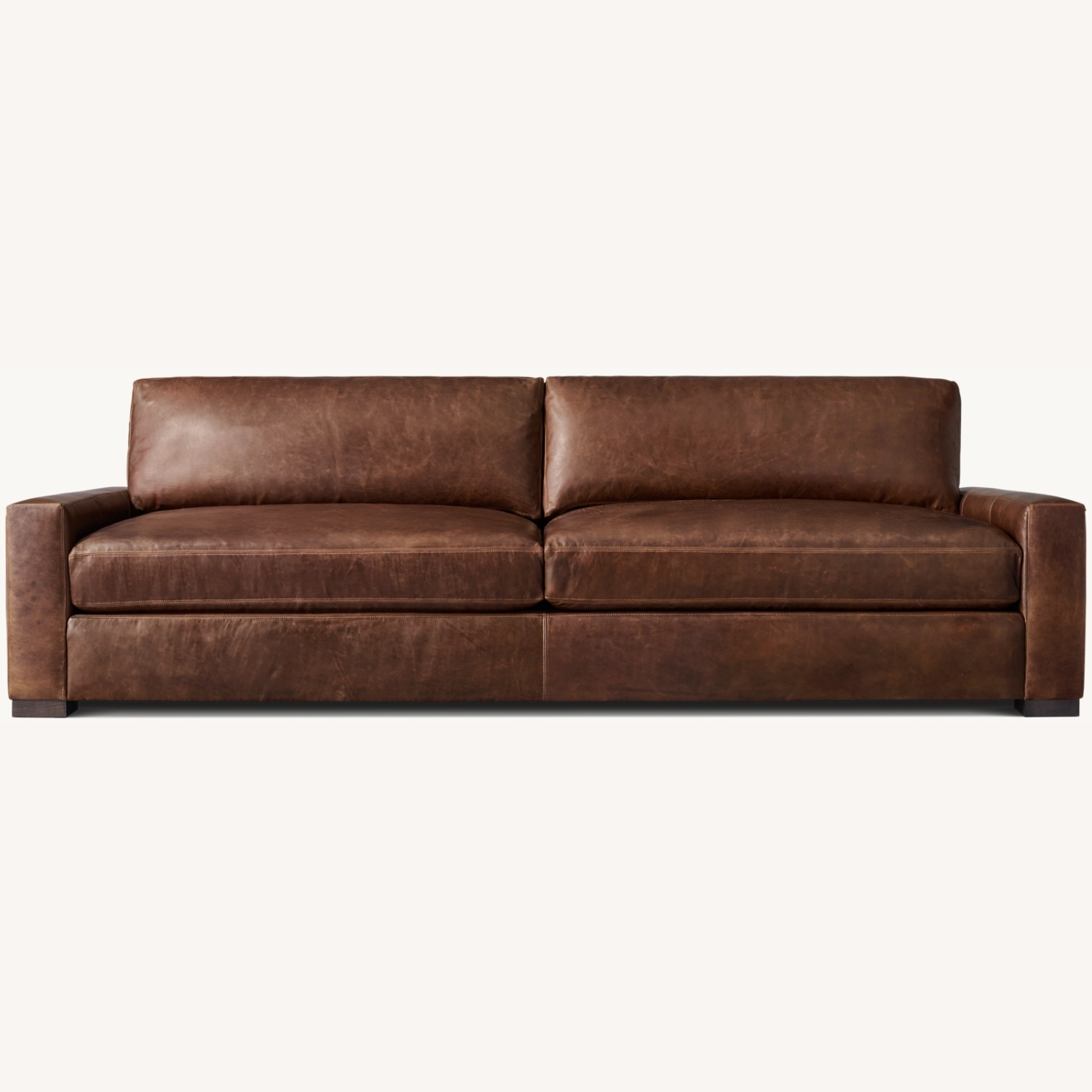 Restoration Hardware Maxwell Leather Sofa - image-0