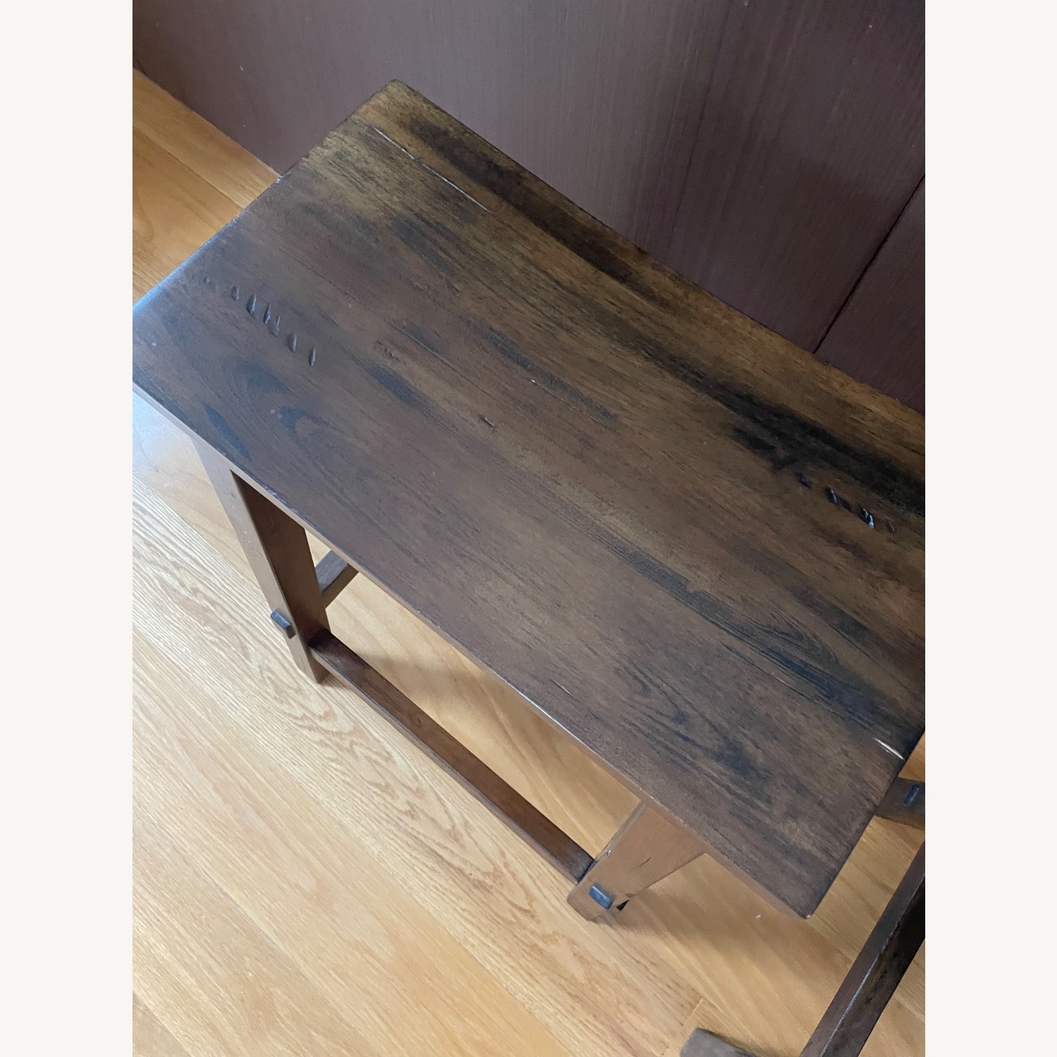 Set of 2 Solid Wood Counter Height Bar Stools  - image-3