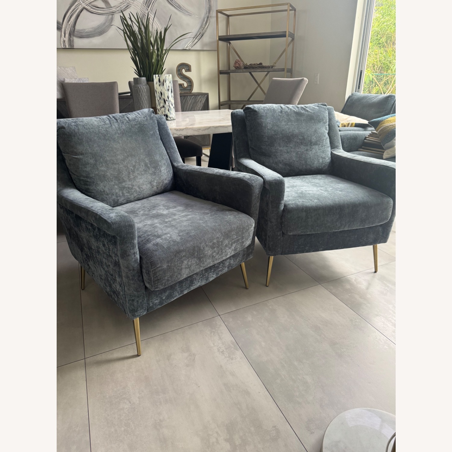 Cambridge Velvet Accent Chair - image-1