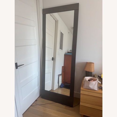 Used Crate & Barrel Colby Bronze Floor Mirror for sale on AptDeco