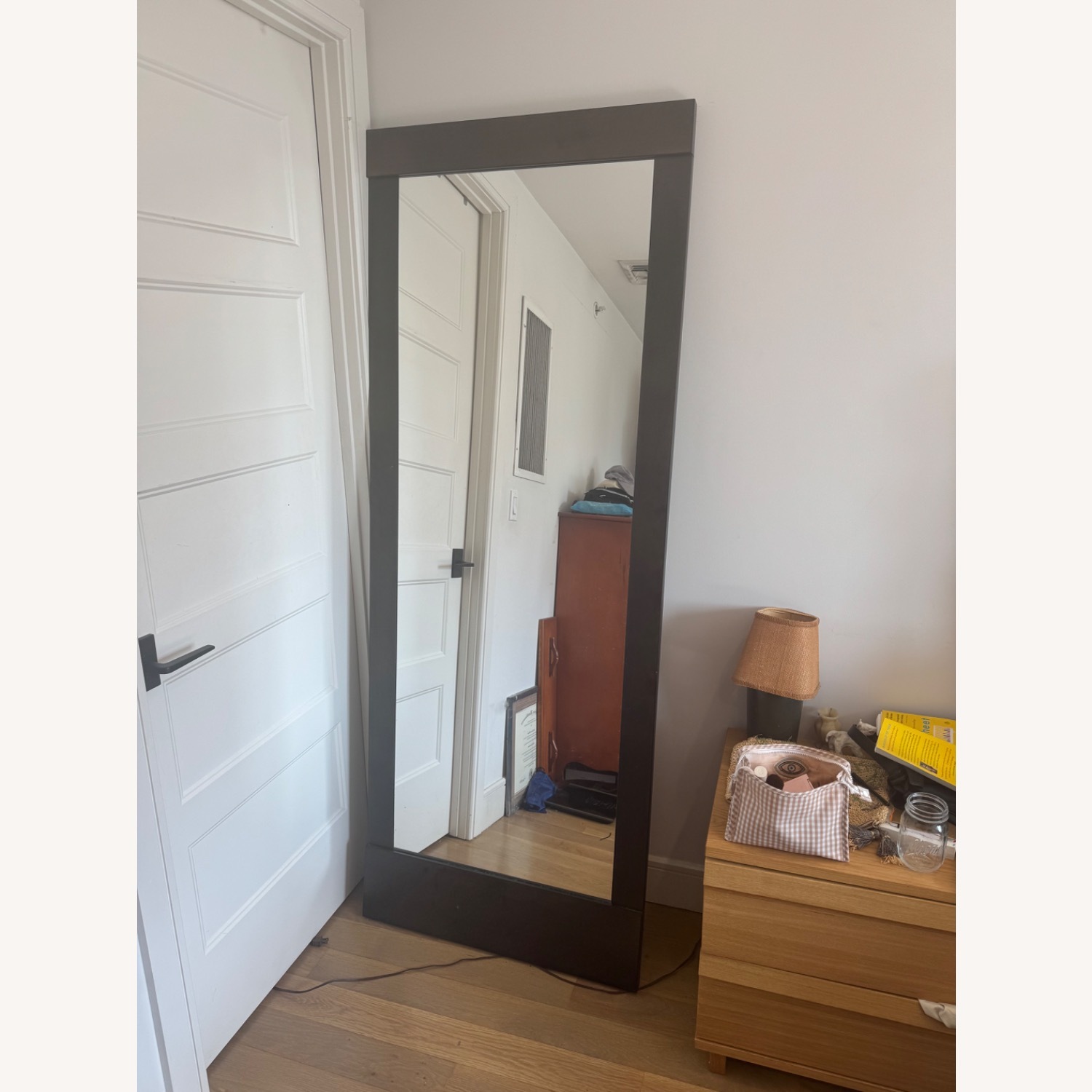 Crate & Barrel Colby Bronze Floor Mirror - image-3