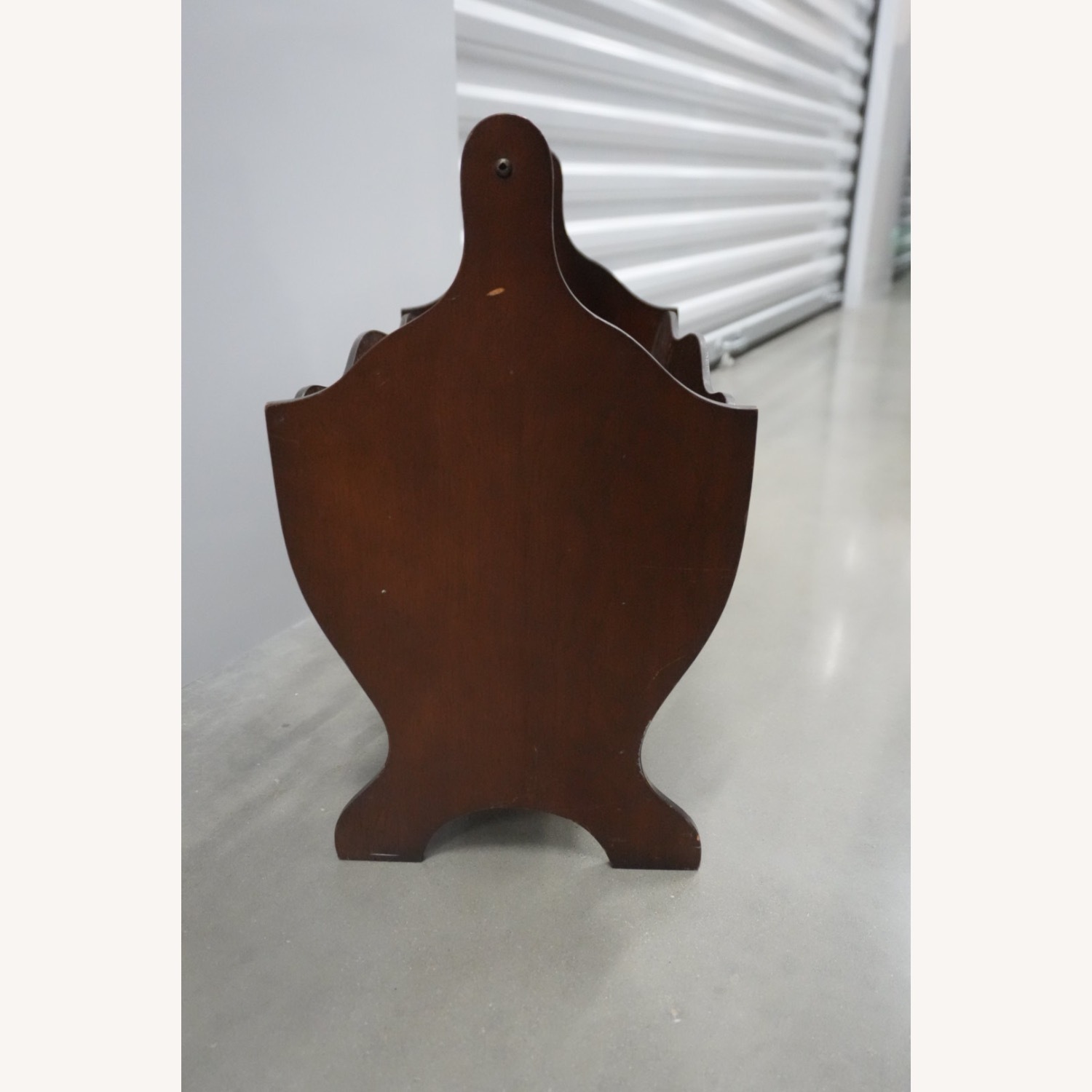 Vintage Wooden Magazine Rack with Handle - image-3