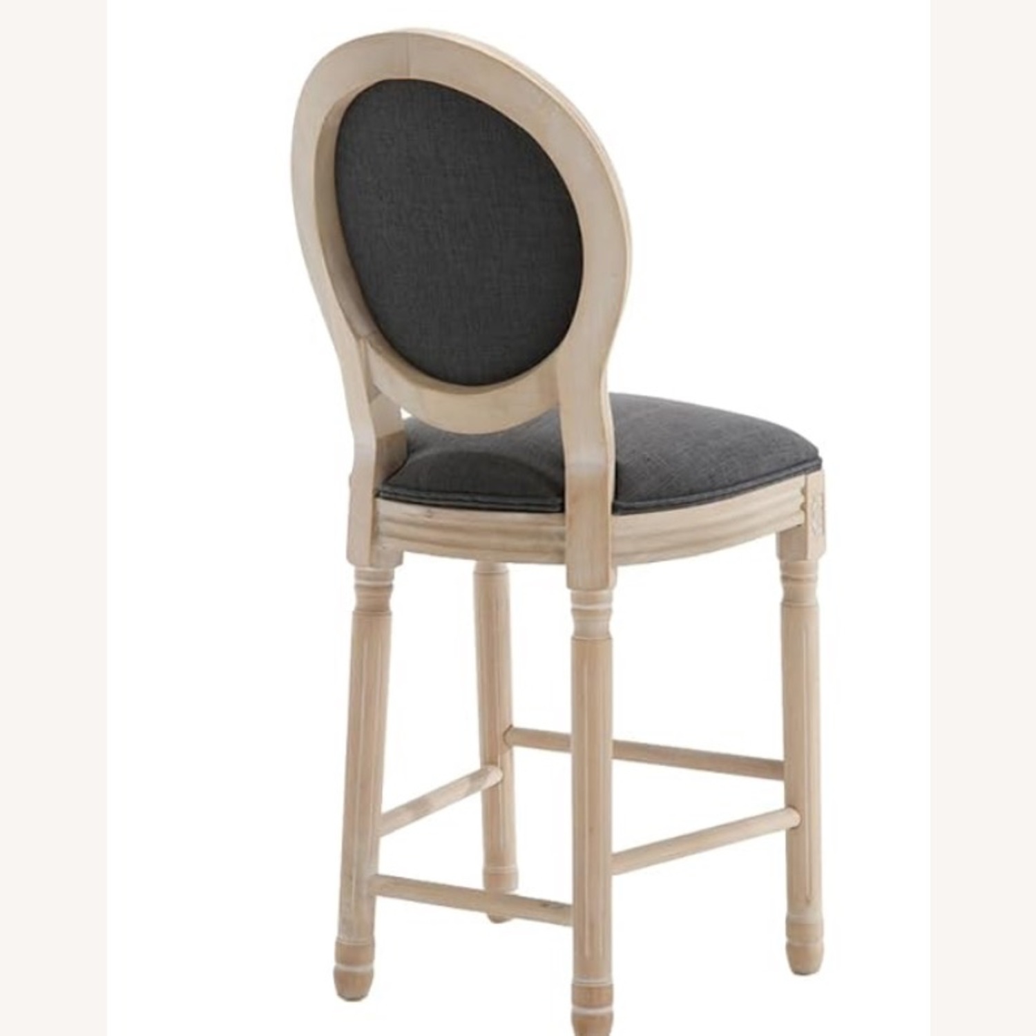 French Country Bar Stool with Linen Upholstery - image-2