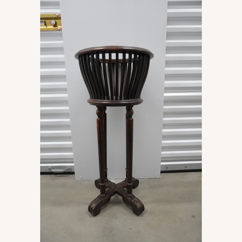 Used Scandinavian Mid-Century Wood Plant Stand for sale on AptDeco